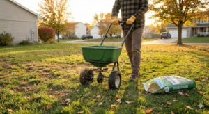 שזרוע דשא ידנית עם מכשיר